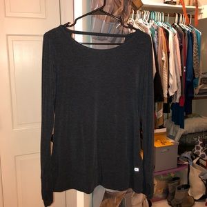 Long sleeve dark gray Gapfit ballet top